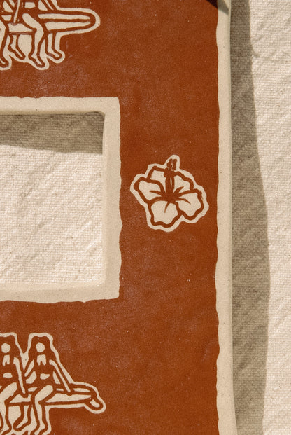BROWN HIBISCUS - PICTURE FRAME