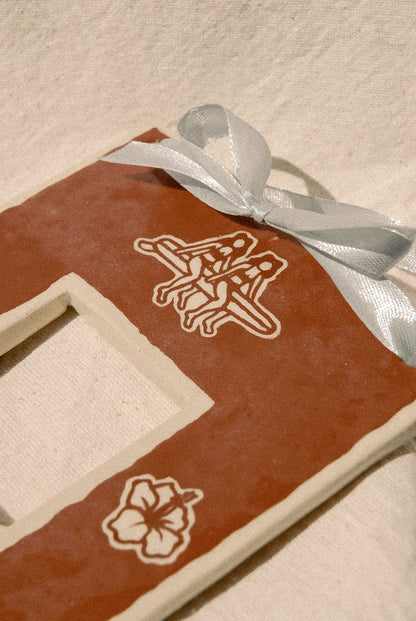 BROWN HIBISCUS - PICTURE FRAME