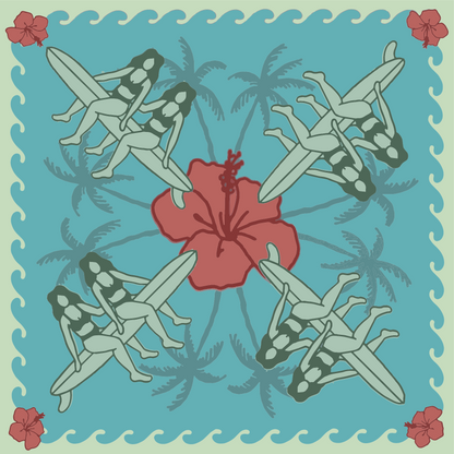 HIBISCUS HEADSCARF